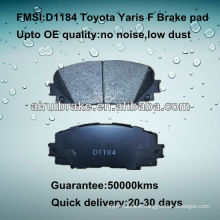 D1184 Toyota Yaris disc Front brake pad